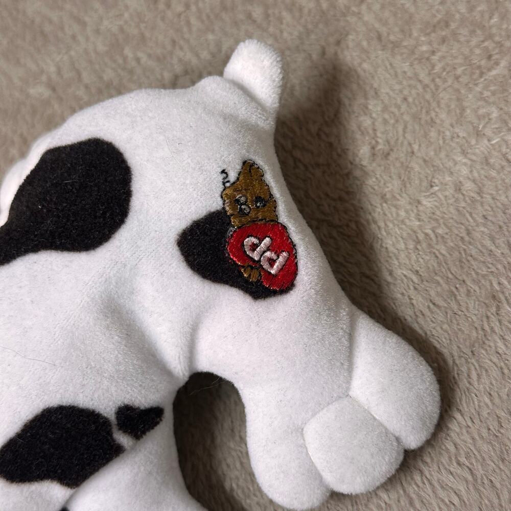 Pound Puppies Dalmatian Plush Small Vintage Style Dog Red Collar Stuffed Animal - Picture 4 of 5